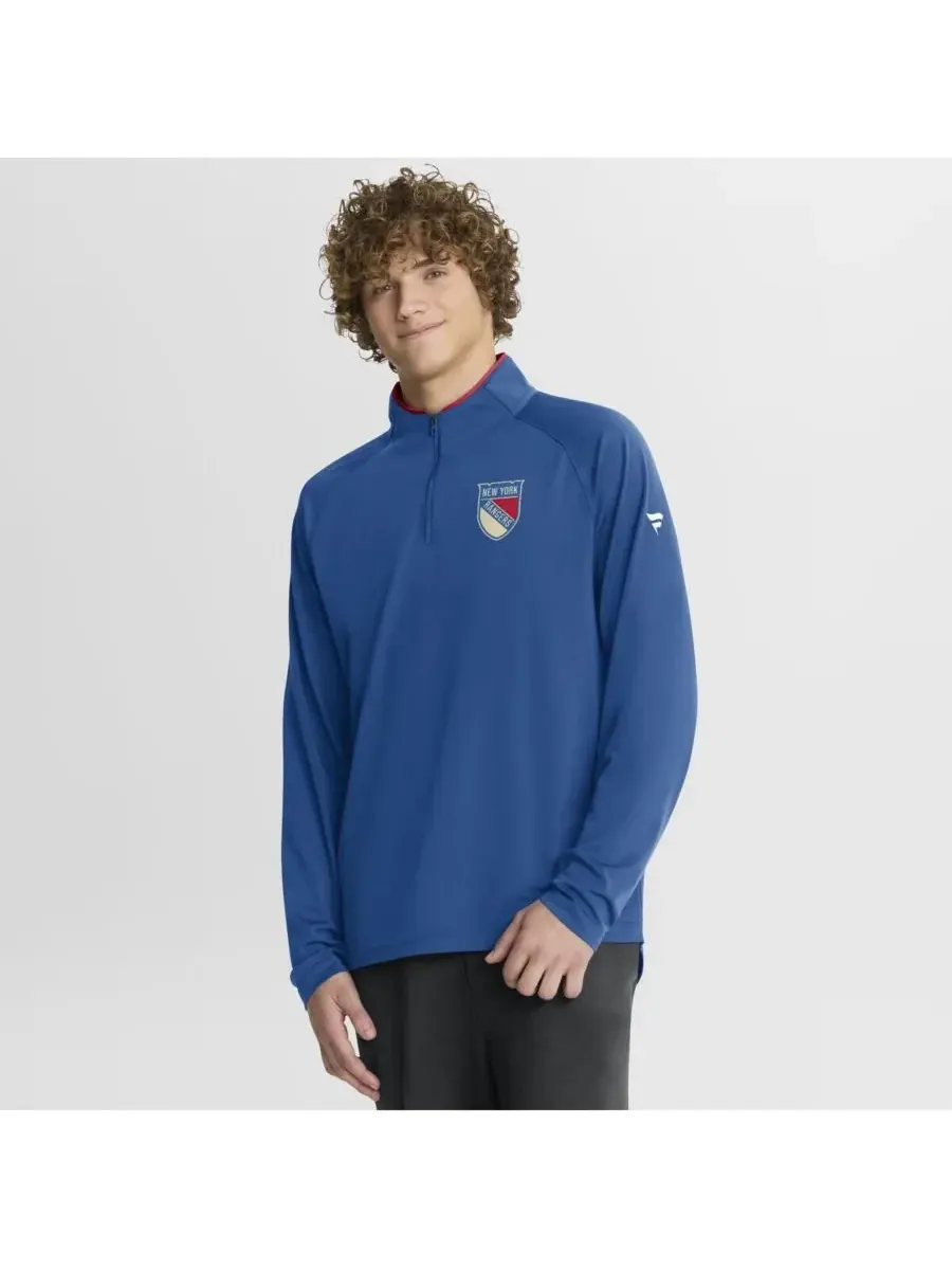 Fanatics Мужская синяя толстовка New York Rangers Authentic Pro Rink Training Centennial Raglan — изображение 1 из 3, синий