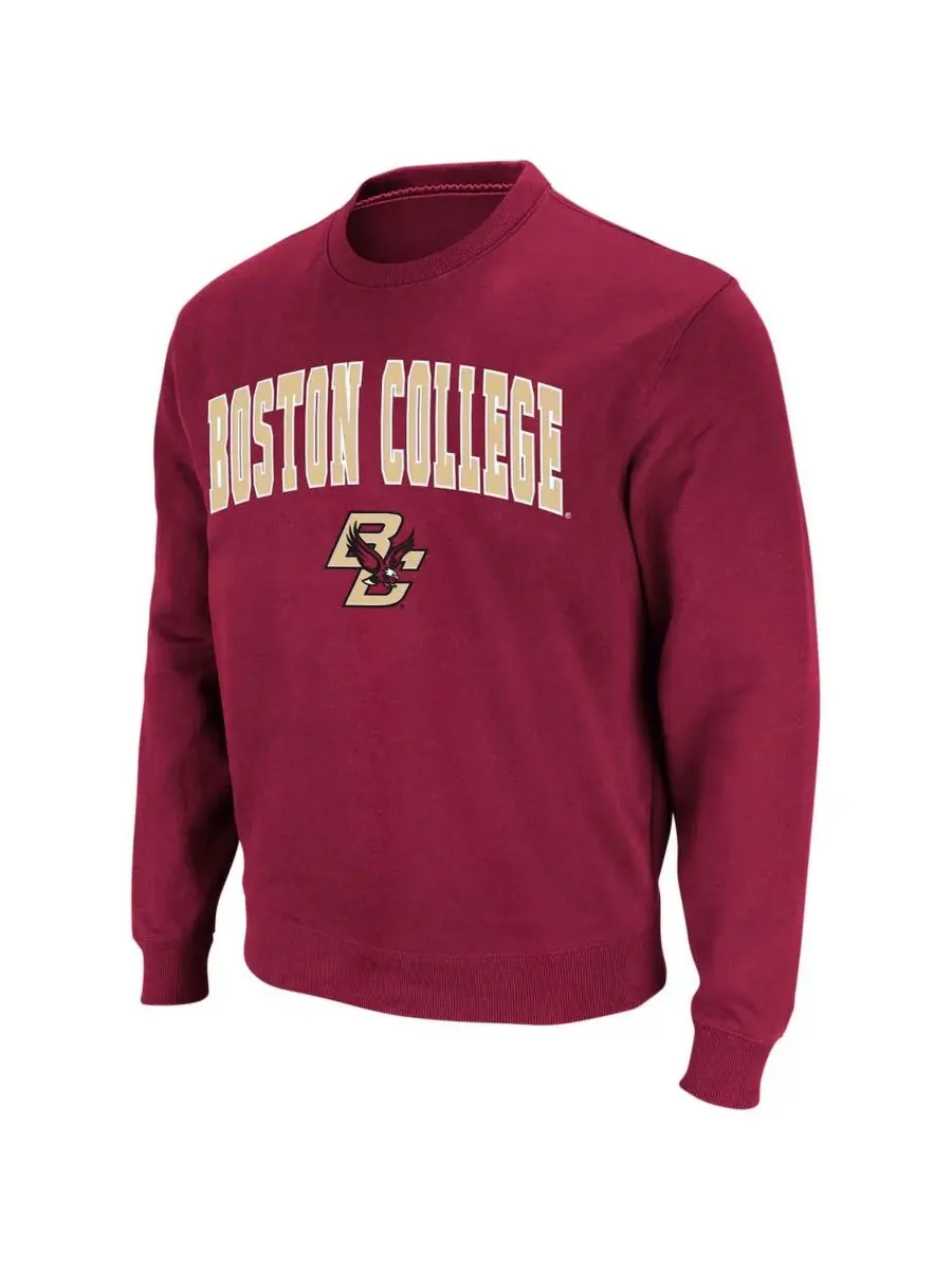 Мужская толстовка с круглым вырезом и логотипом Boston College Eagles Arch Colosseum — изображение 4 из 6, серый
