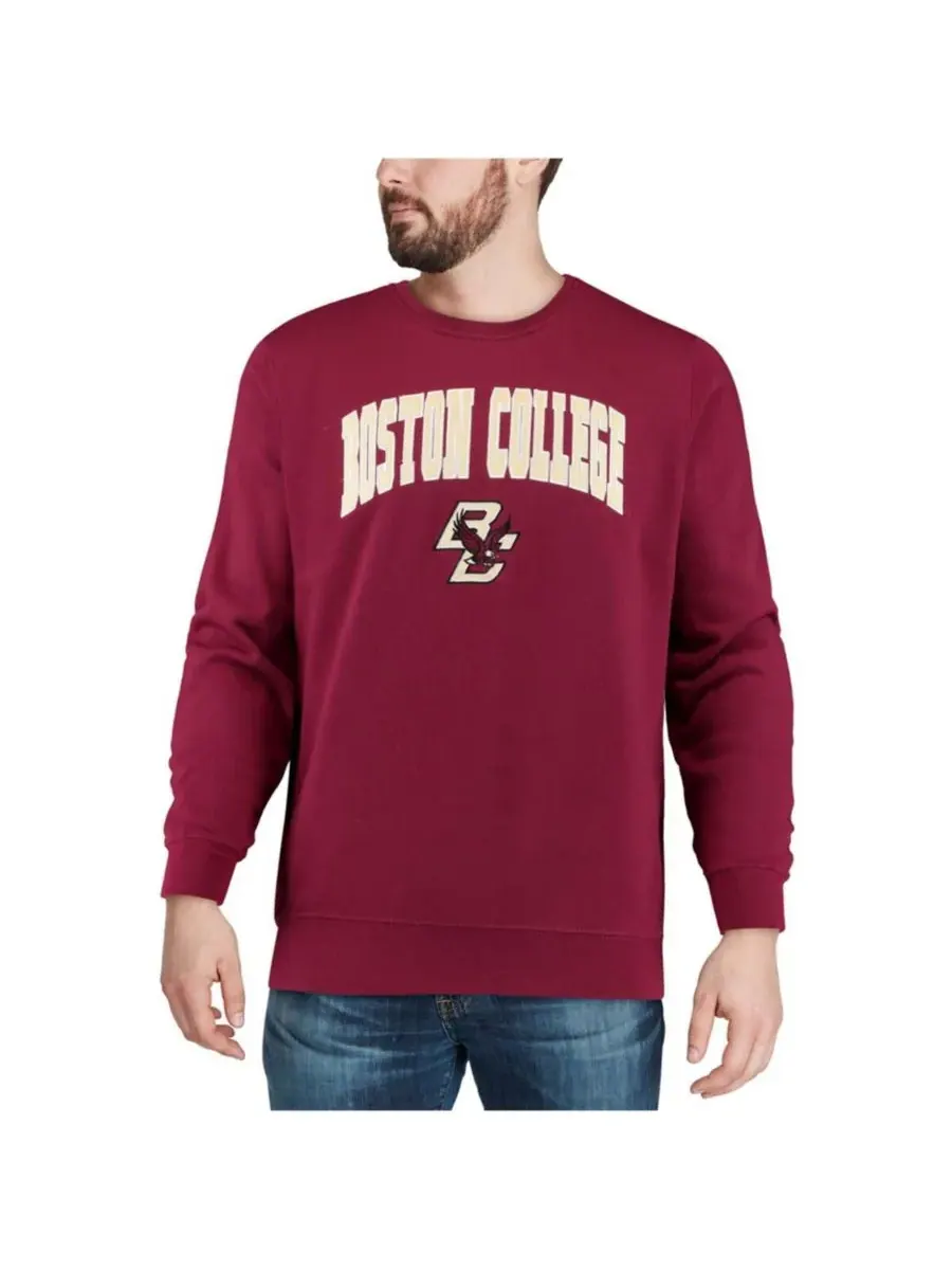 Мужская толстовка с круглым вырезом и логотипом Boston College Eagles Arch Colosseum — изображение 6 из 6, серый