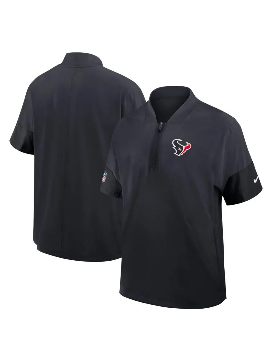 Nike Мужская темно-синяя спортивная куртка Houston Texans Sideline с коротким рукавом и — изображение 1 из 3, темно-синий