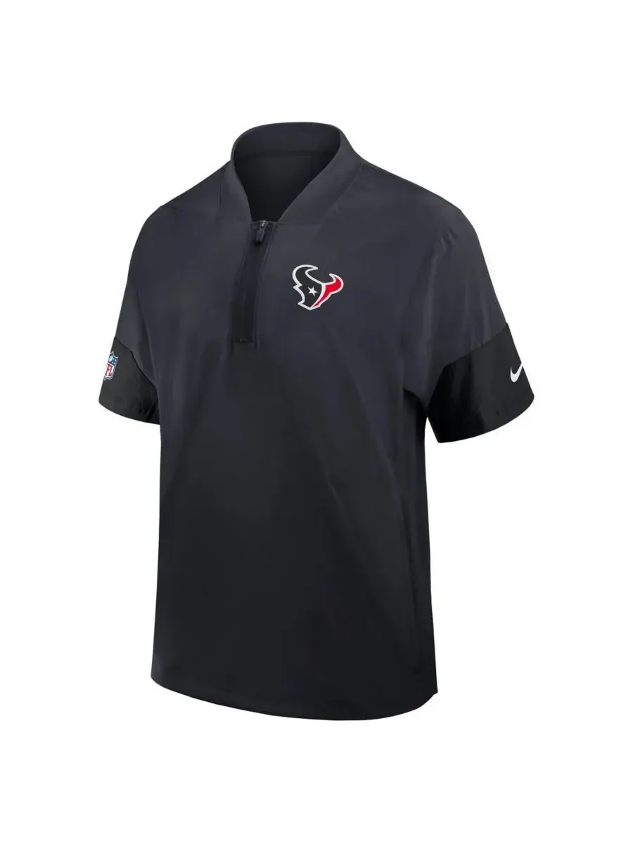 Nike Мужская темно-синяя спортивная куртка Houston Texans Sideline с коротким рукавом и — изображение 2 из 3, темно-синий