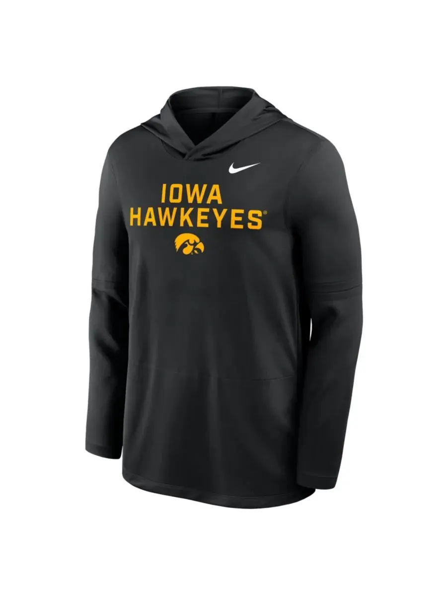 Nike Мужская черная толстовка с длинными рукавами Iowa Hawkeyes 2025 Sideline Performance — изображение 5 из 5, черный