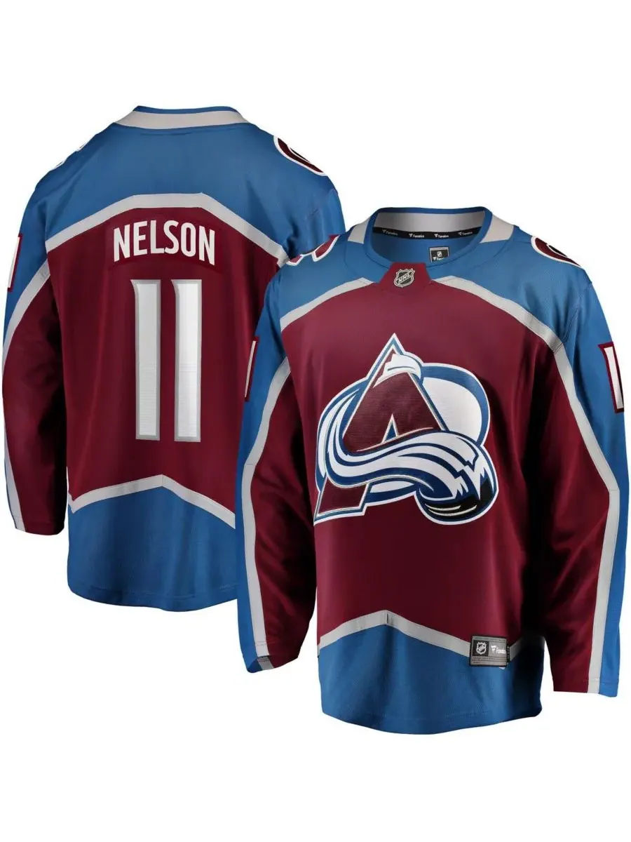 Fanatics Мужская домашняя футболка Brock Nelson цвета бордо, Colorado Avalanche Breakaway — изображение 1 из 3, бордовый