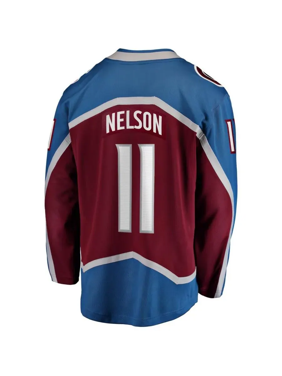 Fanatics Мужская домашняя футболка Brock Nelson цвета бордо, Colorado Avalanche Breakaway — изображение 3 из 3, бордовый