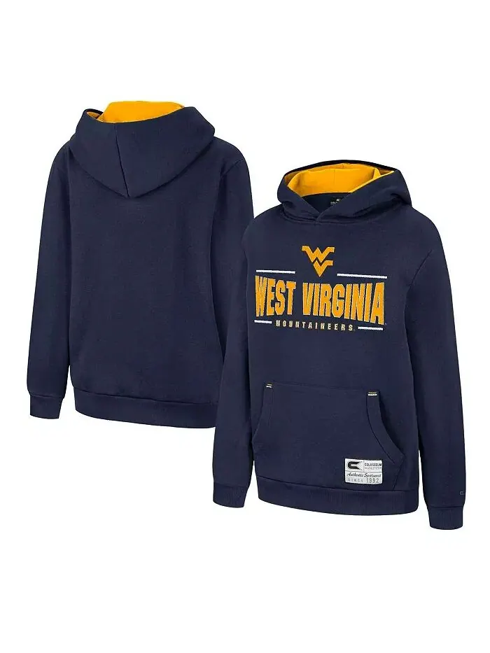 Толстовка с капюшоном для ведущих гитаристов Big Boys Navy West Virginia Mountaineers Colosseum — изображение 1 из 3