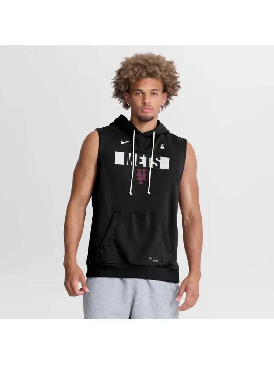Мужская черная толстовка без рукавов New York Mets Authentic Collection Standard Issue Dri-FIT Nike — изображение 1 из 4