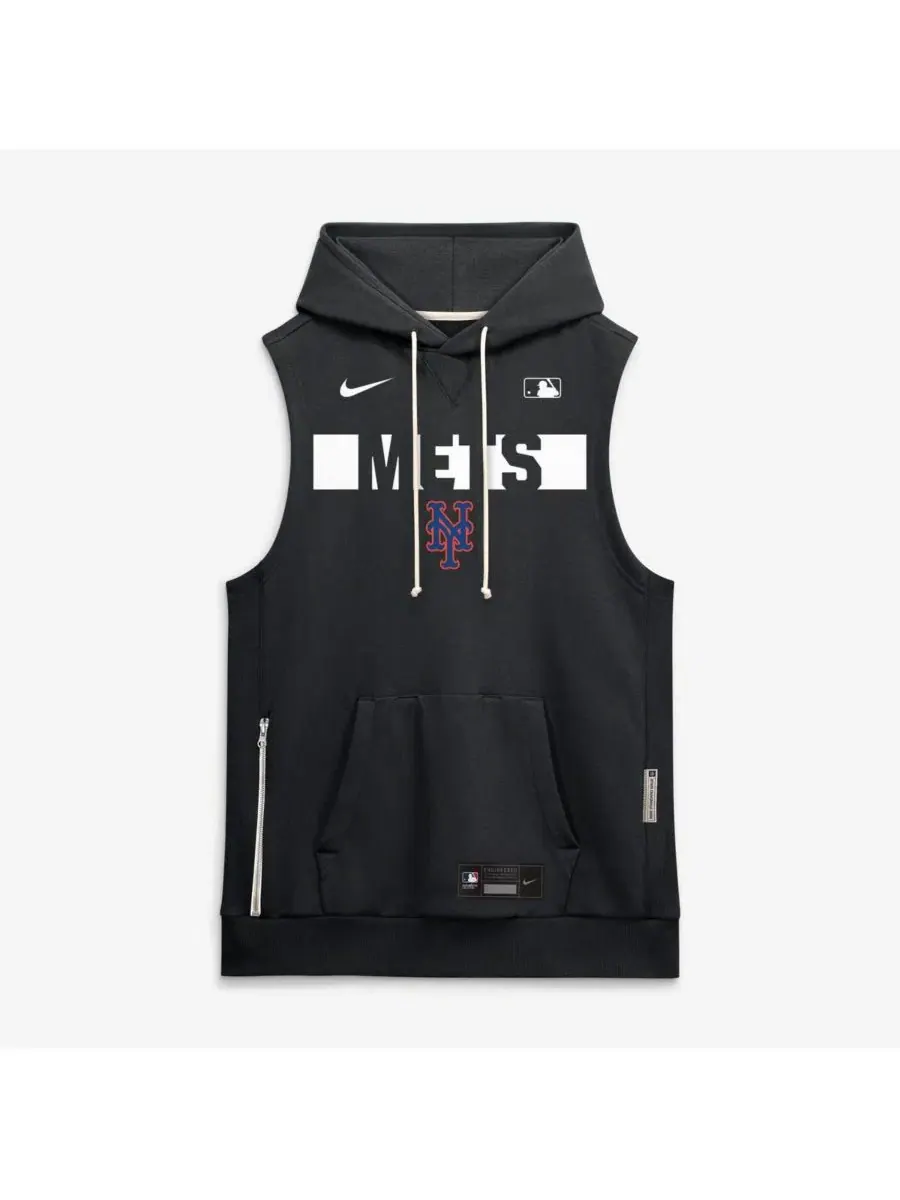 Мужская черная толстовка без рукавов New York Mets Authentic Collection Standard Issue Dri-FIT Nike — изображение 4 из 4