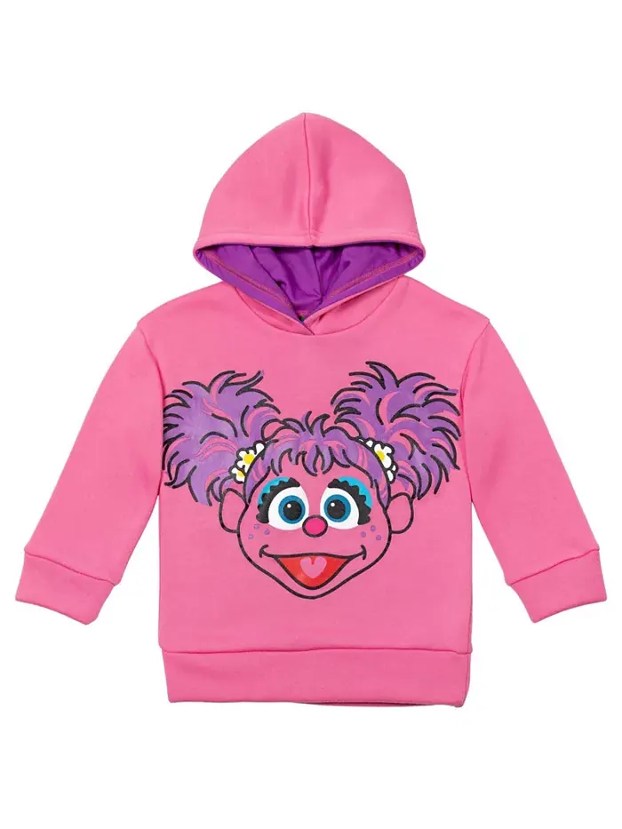 Детская флисовая толстовка с капюшоном для девочек Sesame Street
