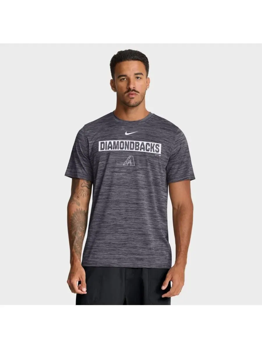 Мужская черная футболка Arizona Diamondbacks Velocity Dri-FIT Nike — изображение 1 из 8, черный