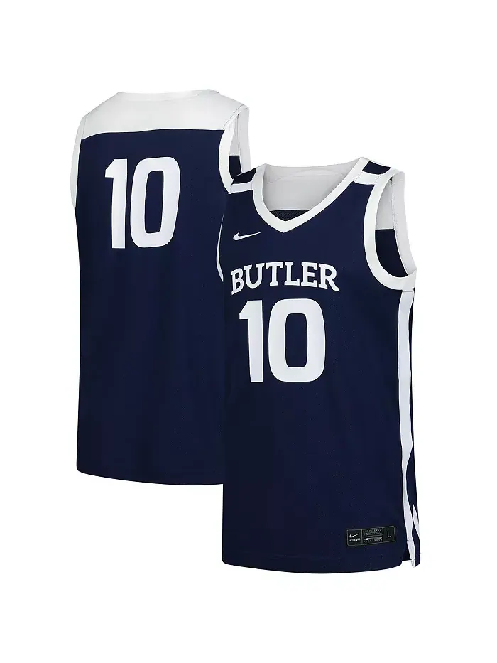 Мужская баскетбольная реплика джерси Butler Bulldogs №10 в синем цвете Nike — изображение 1 из 3