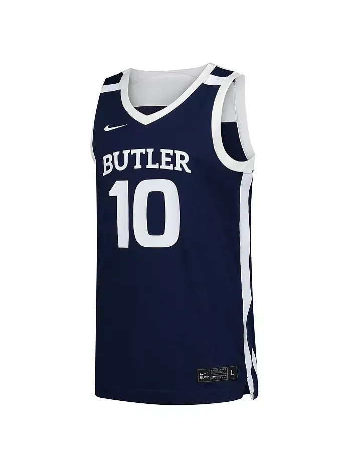 Мужская баскетбольная реплика джерси Butler Bulldogs №10 в синем цвете Nike — изображение 3 из 3
