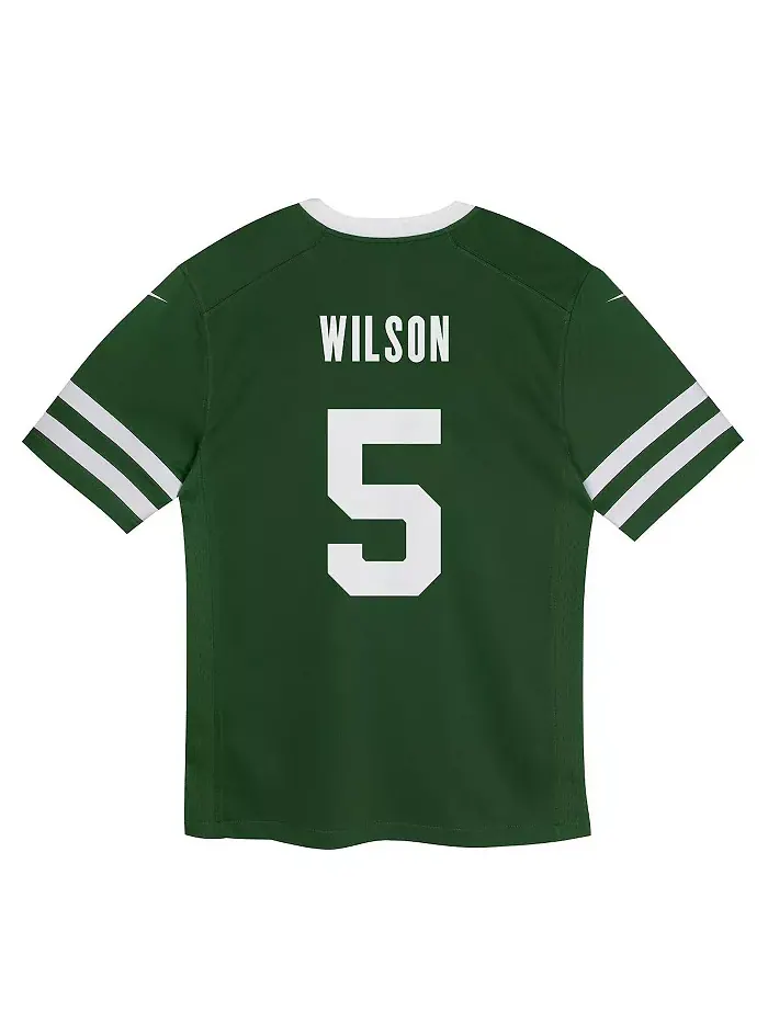 Детская игровая футболка Garrett Wilson Legacy Green New York Jets Nike — изображение 3 из 3