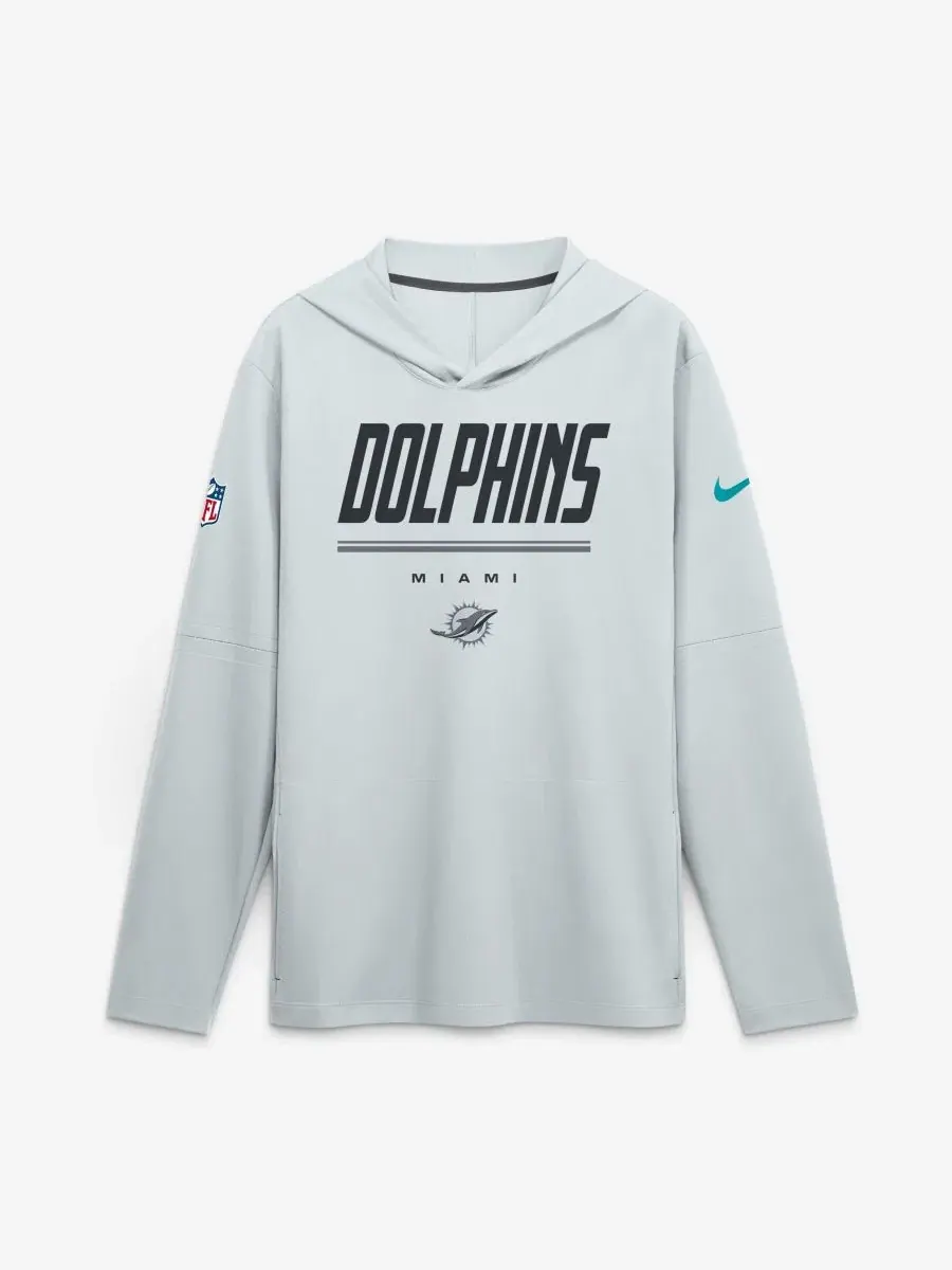 Худи с капюшоном с длинным рукавом, с технологией Dri-FIT — изображение 1 из 2, платиновый темно-серый