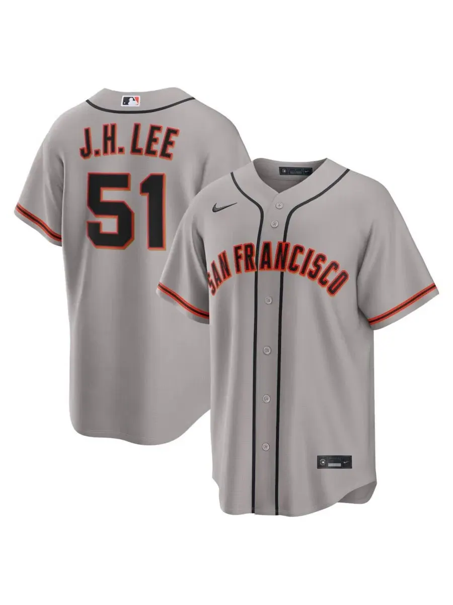 Мужская реплика джерси Nike San Francisco Giants Jung Hoo Lee — изображение 1 из 3, серый