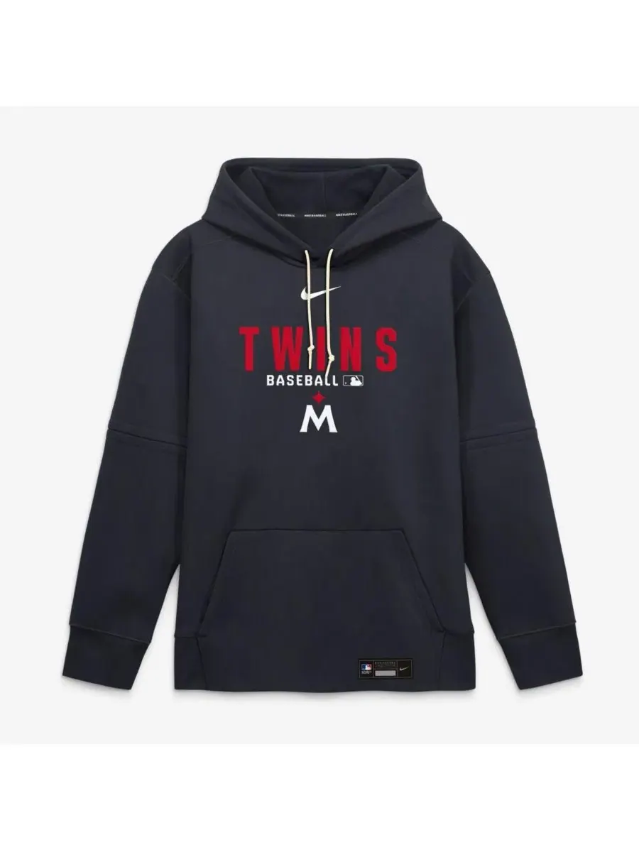 Худи с длинным рукавом, с капюшоном, с принтом, Minnesota Twins Authentic Collection Therma-FIT Nike — изображение 1 из 3
