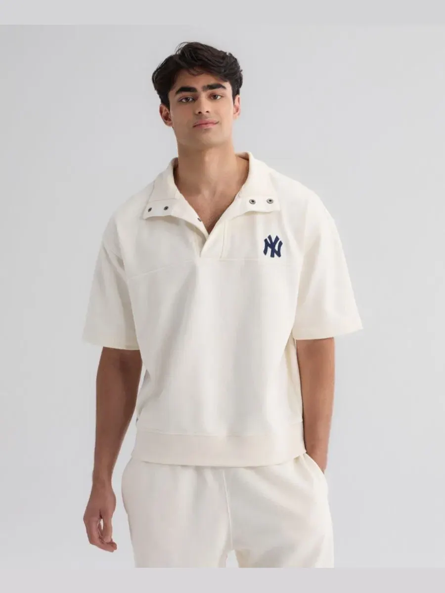 Поло с воротником-стойкой New York Yankees Iconic Fanatics — изображение 1 из 5, белый