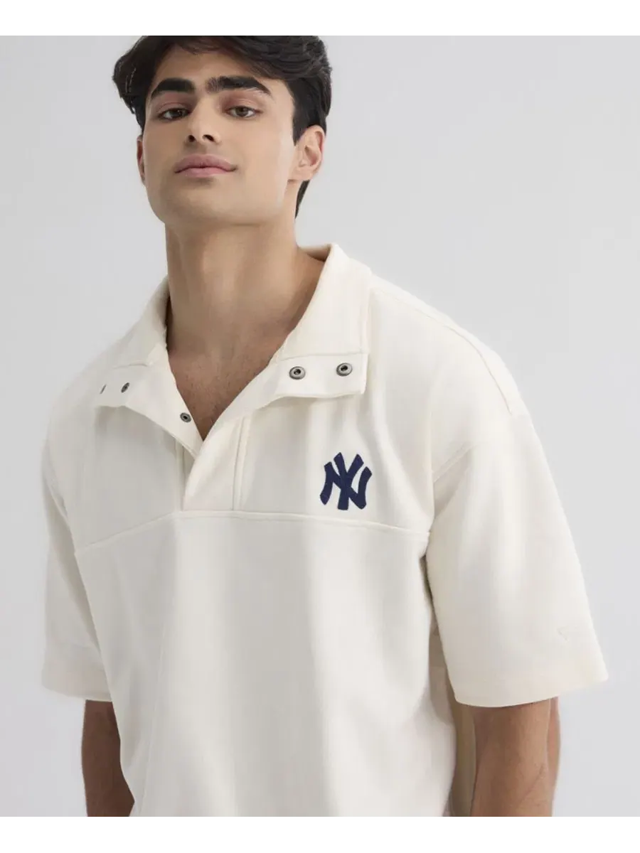 Поло с воротником-стойкой New York Yankees Iconic Fanatics — изображение 5 из 5, белый