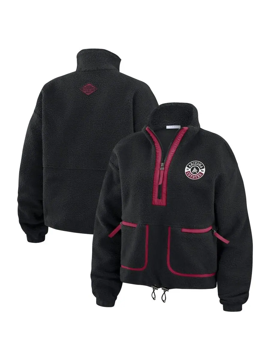 Женская куртка из поларфлиса с полузастежкой-молнией Arizona Coyotes WEAR by Erin Andrews — изображение 1 из 5, черный
