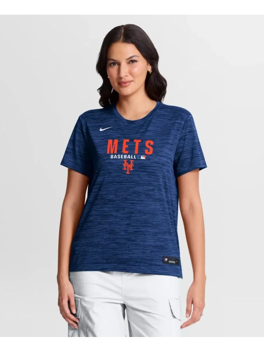 Футболка Nike Authentic Collection Velocity Dri-FIT с принтом, New York Mets — изображение 1 из 5, королевский