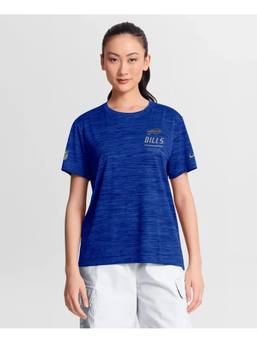 Футболка с длинным рукавом с принтом Sideline Velocity Dri-FIT Nike — изображение 1 из 4, королевский
