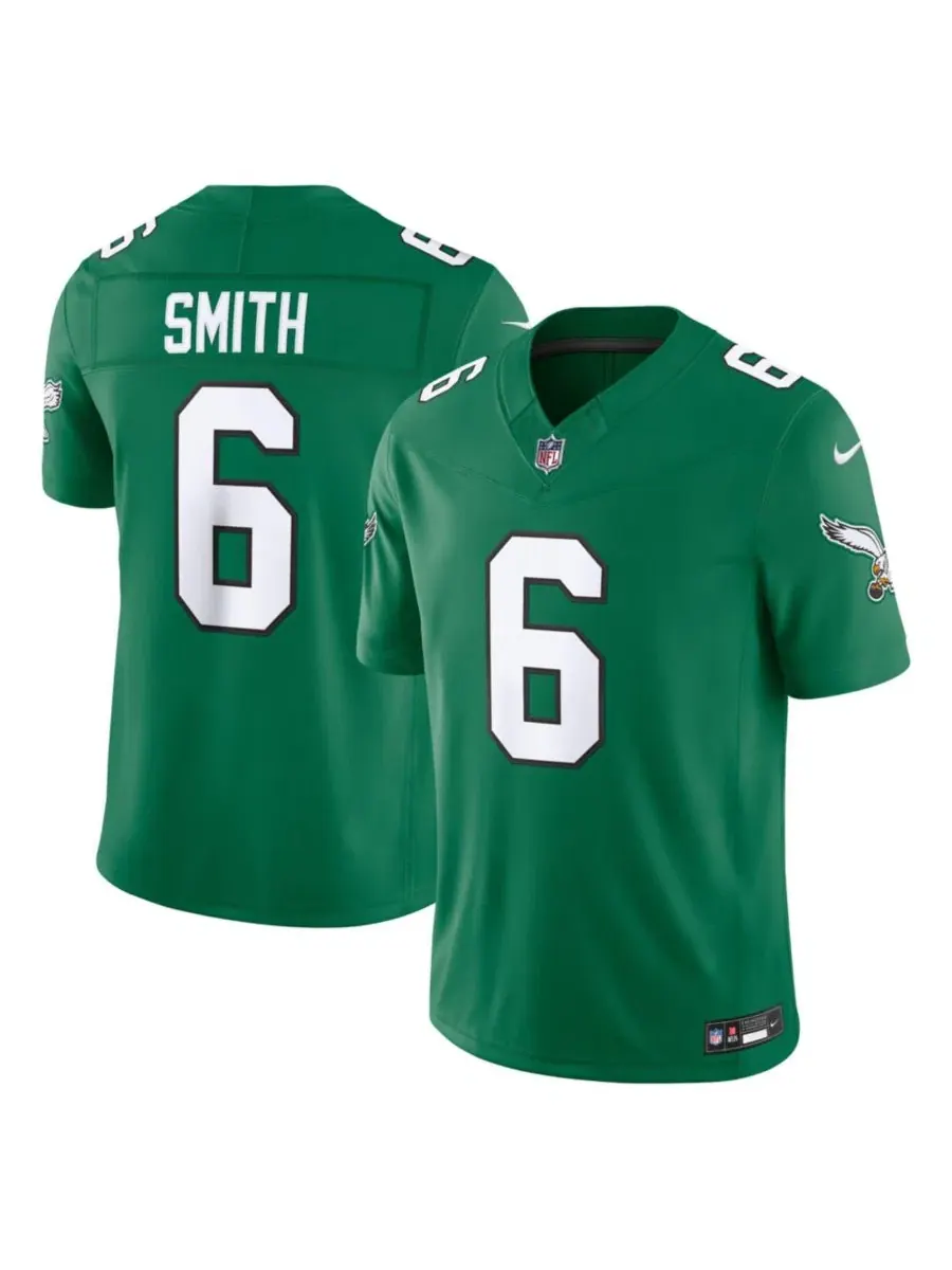 Футболка Nike Philadelphia Eagles DeVonta Smith Kelly Green Vapor F.U.S.E. Stitched Limited Jersey — изображение 1 из 3