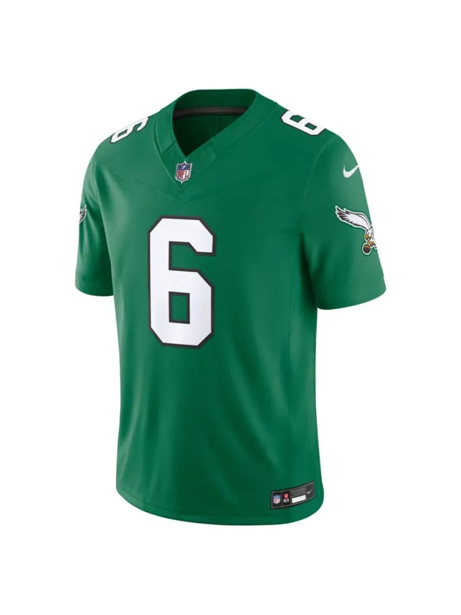 Футболка Nike Philadelphia Eagles DeVonta Smith Kelly Green Vapor F.U.S.E. Stitched Limited Jersey — изображение 3 из 3