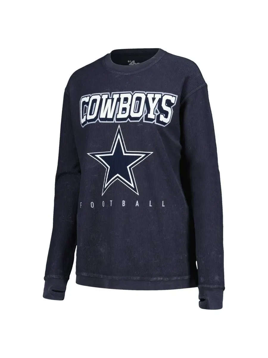 Женский свитшот-пуловер с воротником-хомутом Dallas Cowboys бренда G-III 4Her by Carl Banks — изображение 2 из 3, темно-синий
