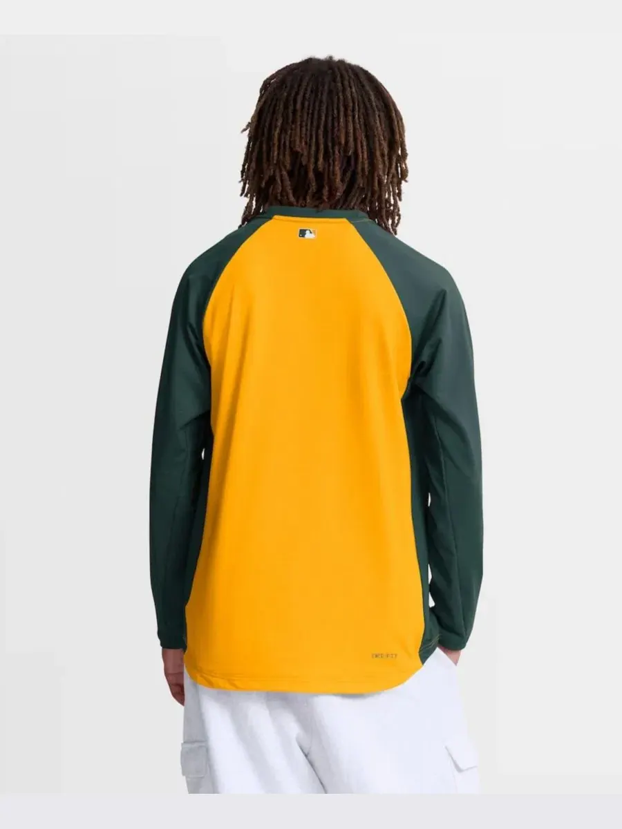 Свитшот с регланом, длинным рукавом, модель Athletics Authentic Collection Raglan Dri-FIT Nike — изображение 3 из 3, золото