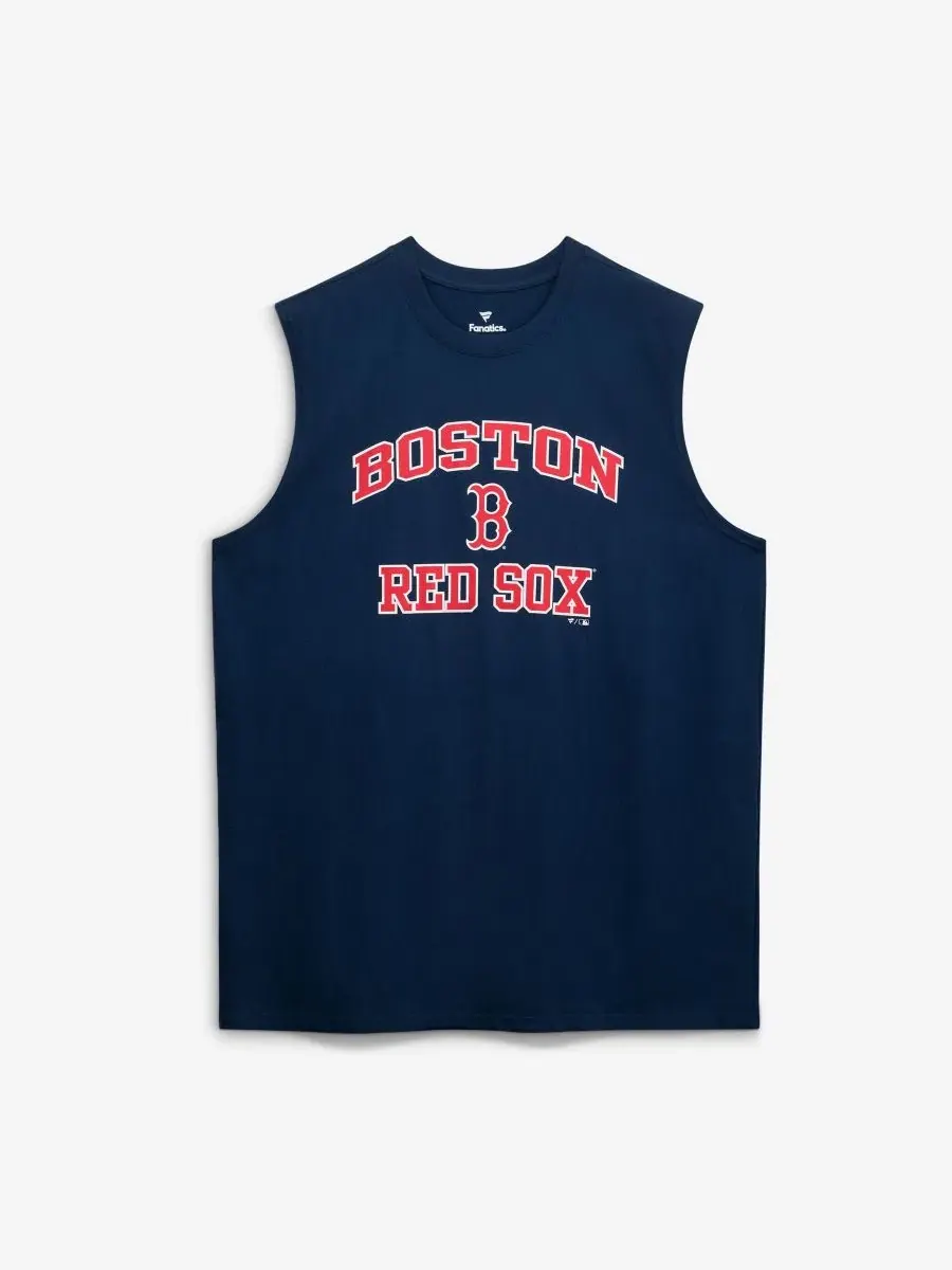 Мужской топ-майка без рукавов с принтом Heart Soul Muscle Tank Top Fanatics — изображение 1 из 2, темно-синий