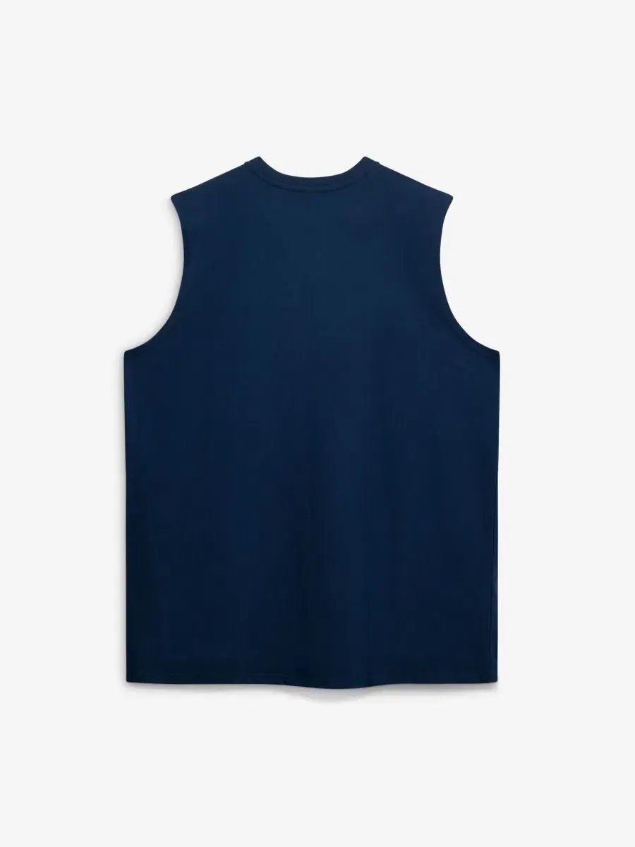 Мужской топ-майка без рукавов с принтом Heart Soul Muscle Tank Top Fanatics — изображение 2 из 2, темно-синий