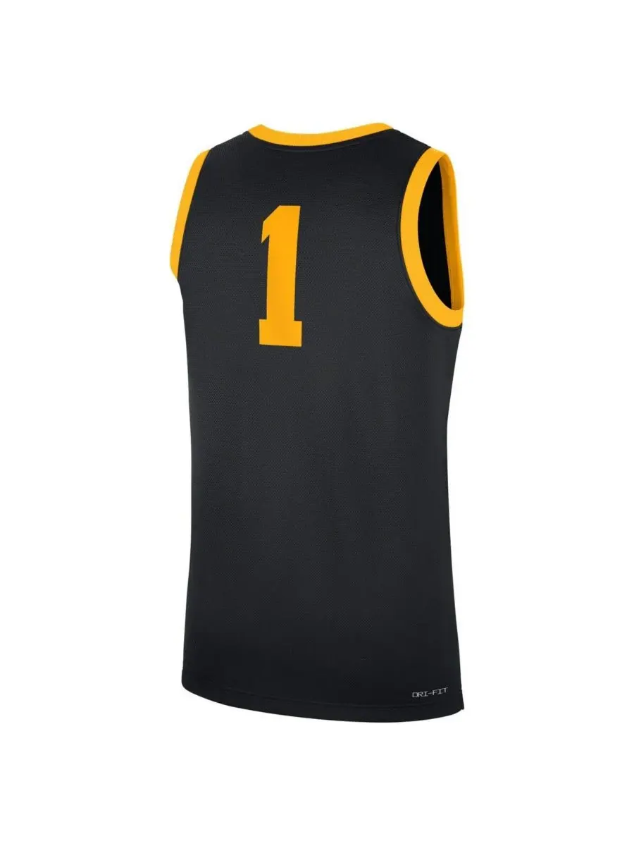 Nike Мужская черная выездная футболка Iowa Hawkeyes (реплика) — изображение 2 из 3, черный