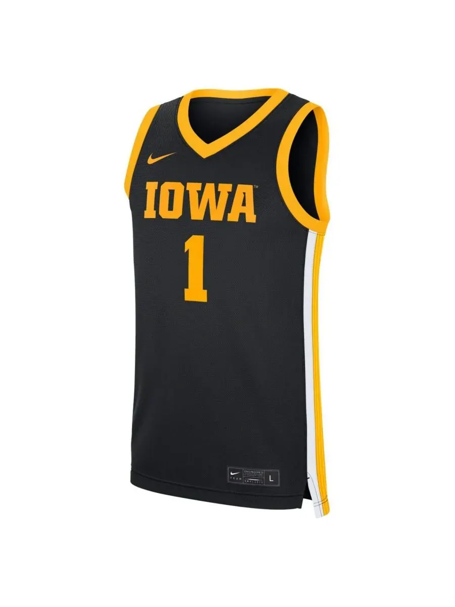 Nike Мужская черная выездная футболка Iowa Hawkeyes (реплика) — изображение 3 из 3, черный