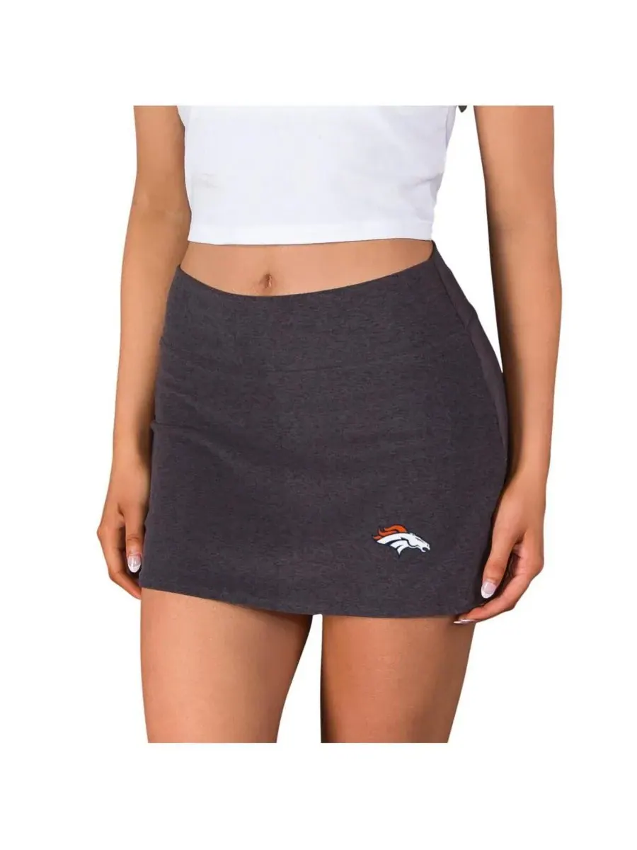 Concepts Sport Женская вязаная юбка-шорты Denver Broncos Centerline цвета угольно-серого