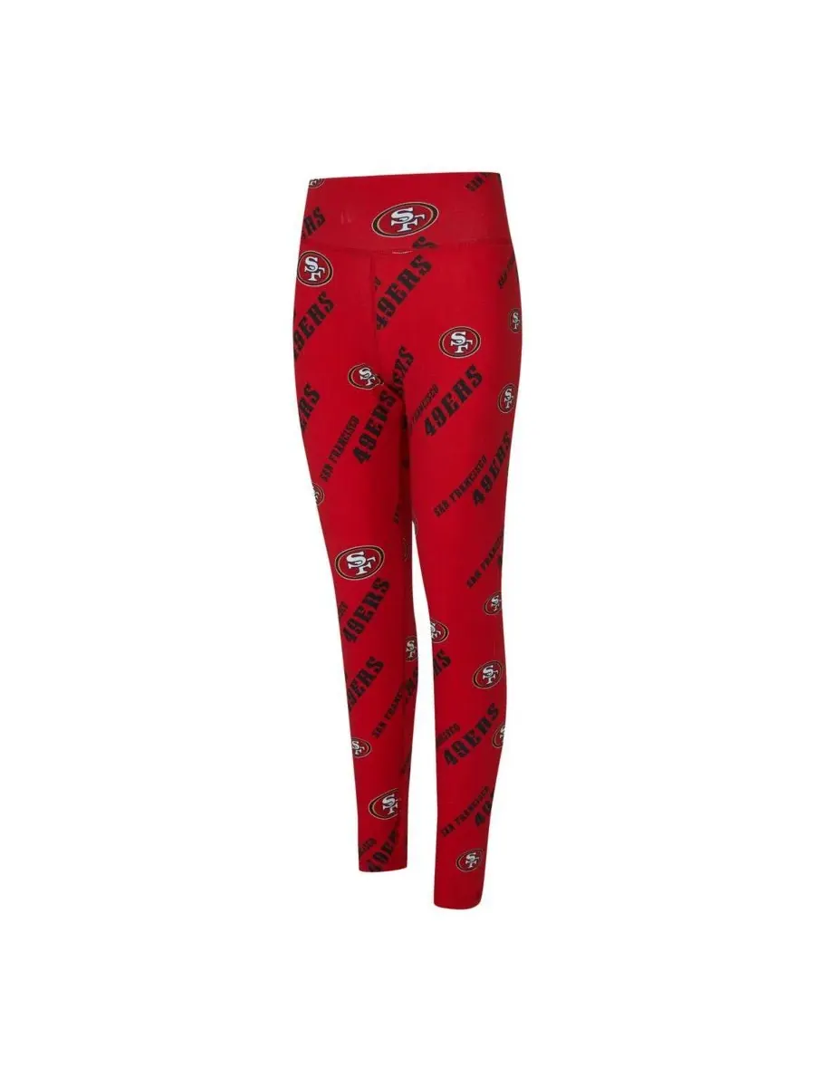 Concepts Sport Женские леггинсы алого цвета с мозаичным принтом San Francisco 49ers — изображение 3 из 3, алый