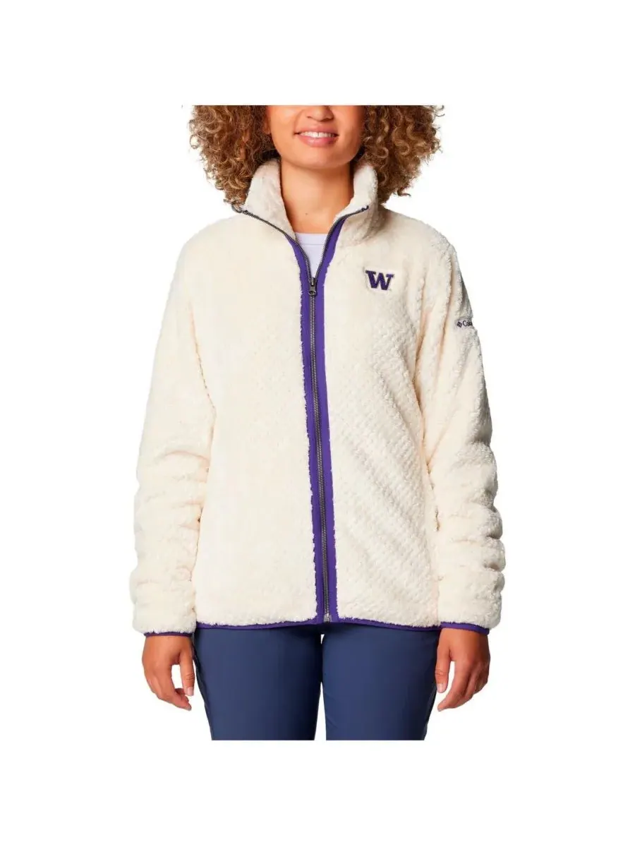 Columbia Женская кремовая куртка Washington Huskies Fireside II Sherpa на молнии — изображение 1 из 3, бежевый
