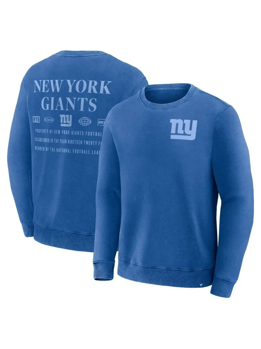 Мужская толстовка Royal New York Giants Deep Route Pullover Fanatics — изображение 1 из 3, королевский