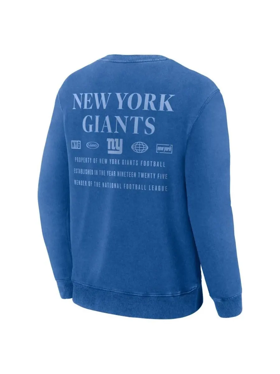 Мужская толстовка Royal New York Giants Deep Route Pullover Fanatics — изображение 3 из 3, королевский