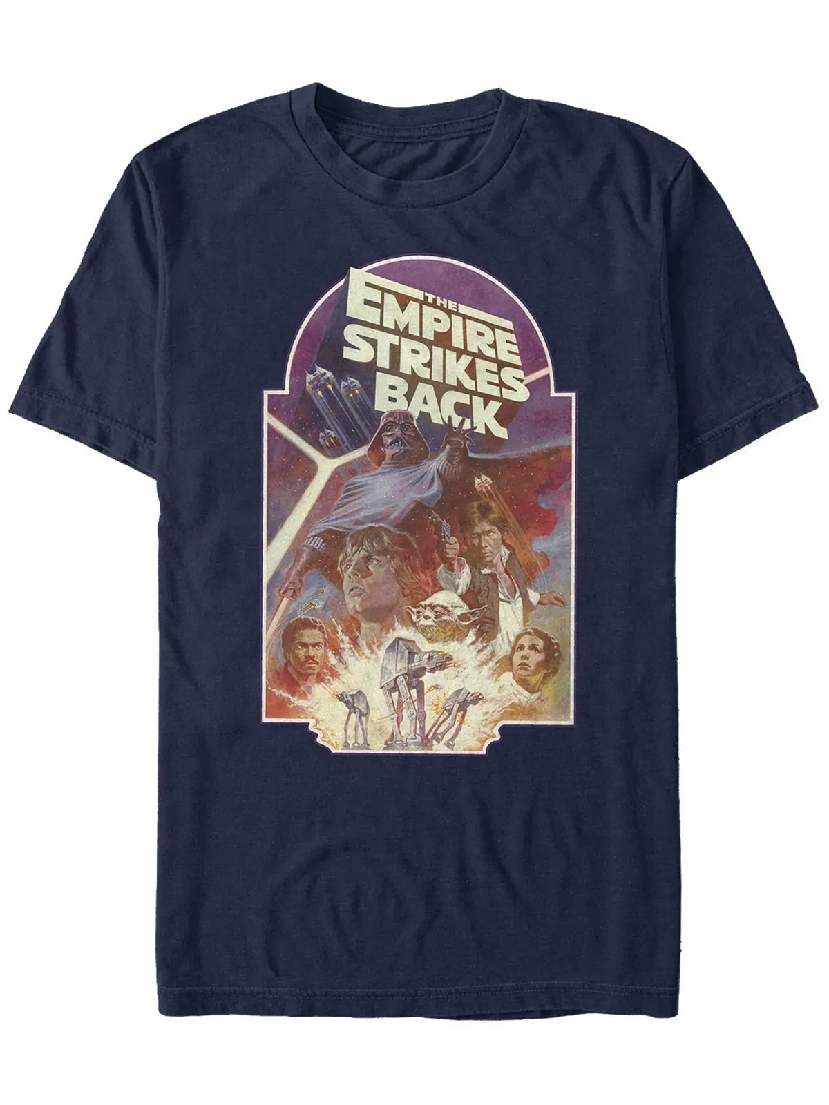 Мужская футболка с круглым вырезом и короткими рукавами the empire strikes back Fifth Sun — изображение 1 из 1, темно-синий