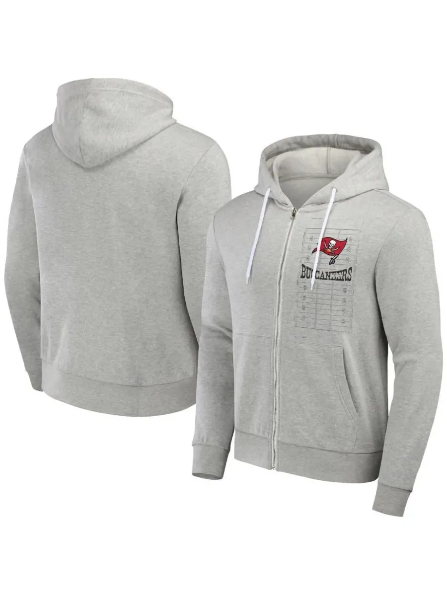 Fanatics Мужская толстовка на молнии NFL x Darius Rucker Collection Heather Gray Tampa Bay — изображение 1 из 3, серый