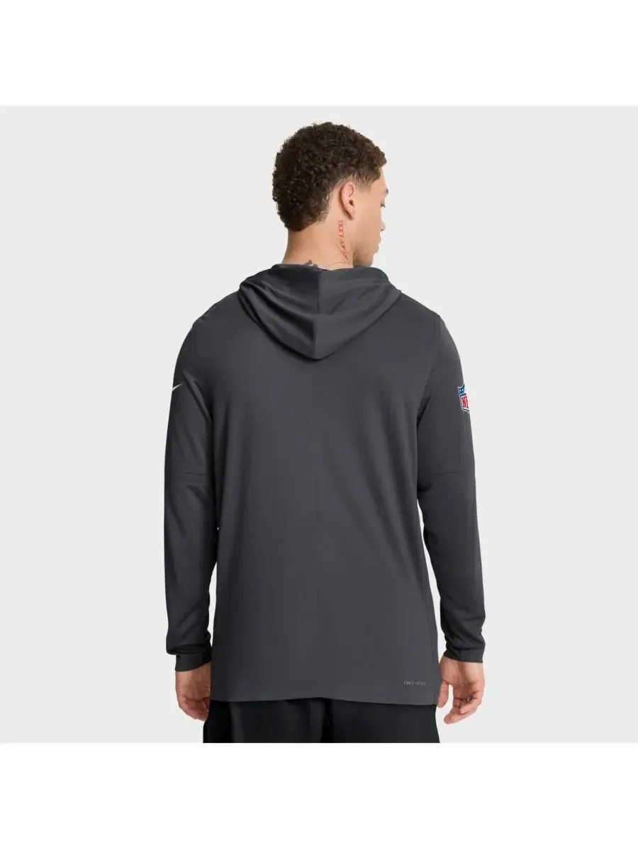 Nike Мужская футболка с длинным рукавом Pure Fury Performance цвета антрацит — изображение 2 из 5, серый