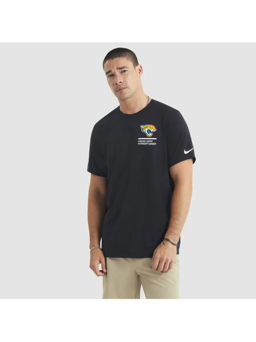 Nike Мужская черная футболка Jacksonville Jaguars 2025 NFL Crucial Catch Tri-Blend Dri-FIT — изображение 1 из 5, черный