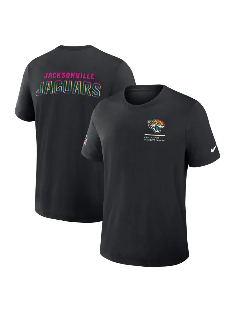 Nike Мужская черная футболка Jacksonville Jaguars 2025 NFL Crucial Catch Tri-Blend Dri-FIT — изображение 4 из 5, черный