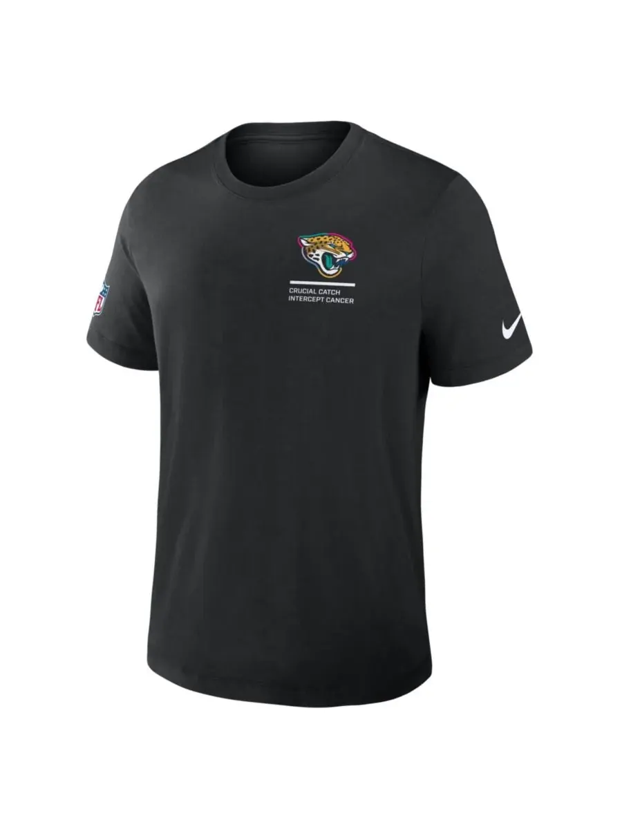 Nike Мужская черная футболка Jacksonville Jaguars 2025 NFL Crucial Catch Tri-Blend Dri-FIT — изображение 5 из 5, черный