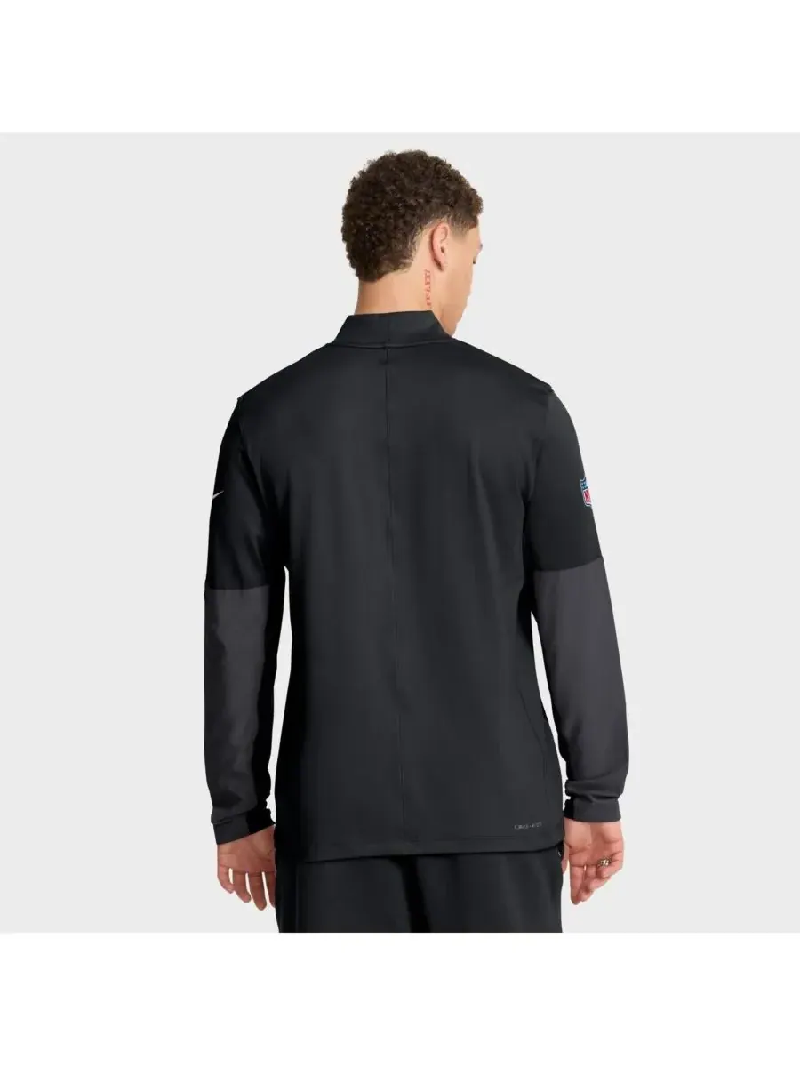 Nike Мужская черная толстовка с капюшоном Jacksonville Jaguars Sideline Dri-FIT с застежкой-молнией — изображение 2 из 5