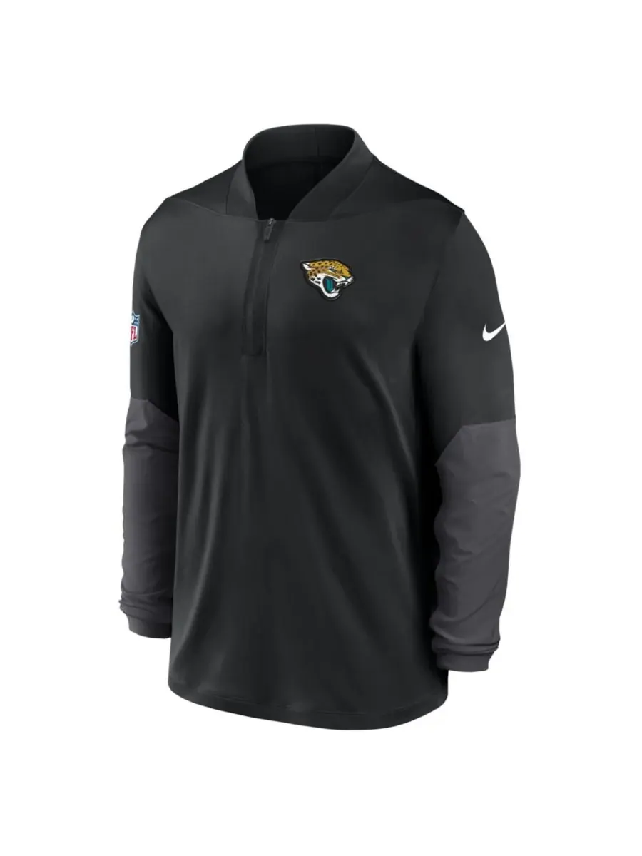 Nike Мужская черная толстовка с капюшоном Jacksonville Jaguars Sideline Dri-FIT с застежкой-молнией — изображение 5 из 5