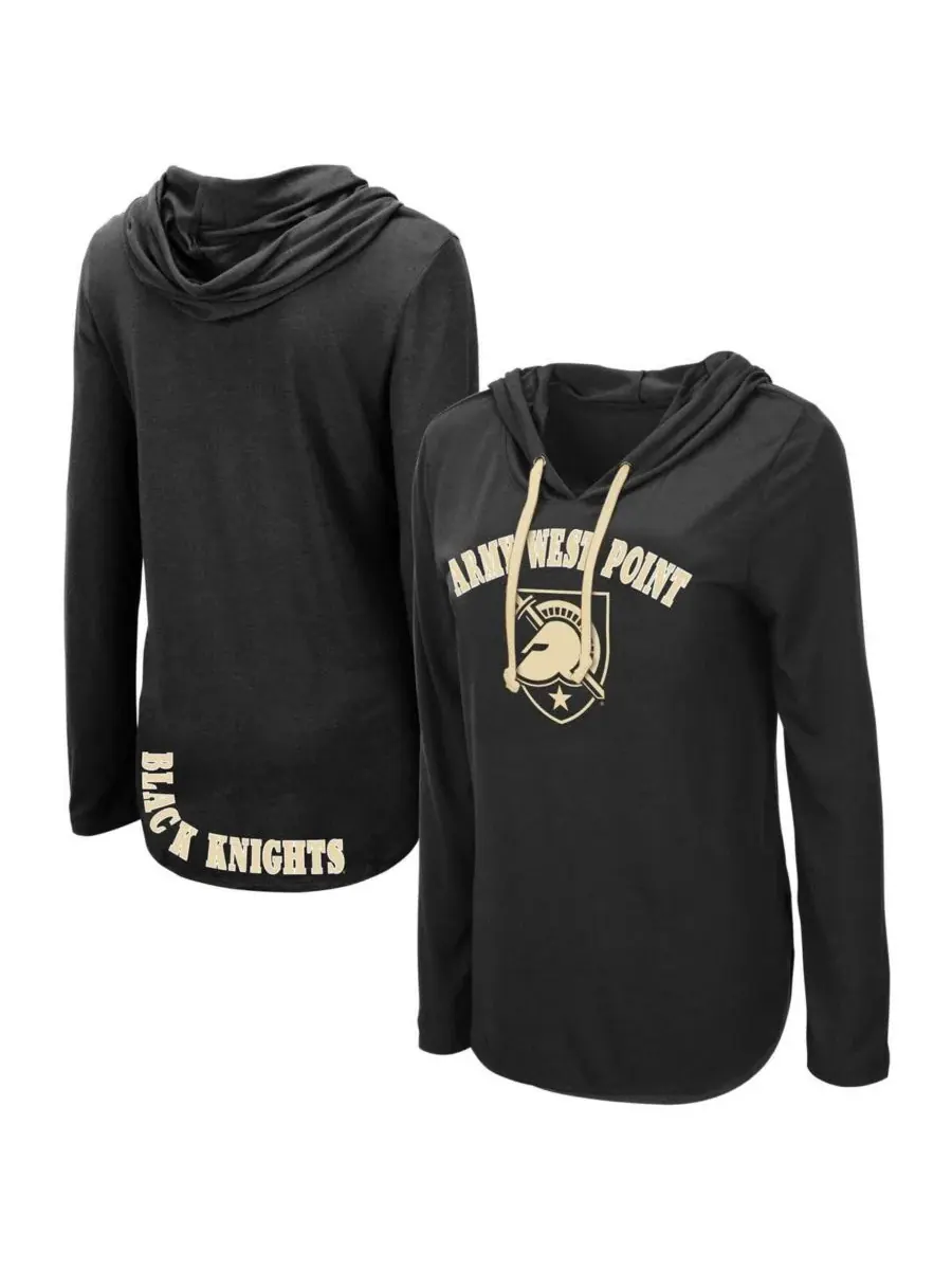 Colosseum Женская легкая футболка с длинными рукавами и капюшоном Black Army Black Knights My Lover