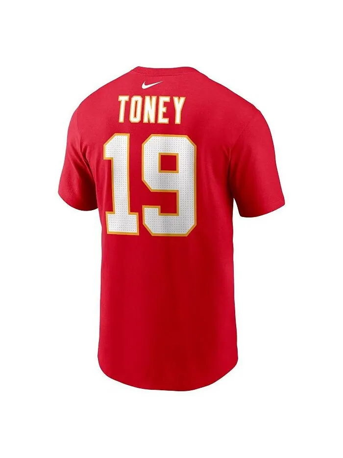 Мужская красная футболка Kadarius Toney Kansas City Chiefs с именем и номером игрока Nike — изображение 3 из 3, красный