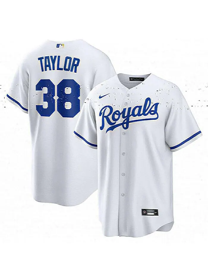 Мужская белая футболка Josh Taylor Kansas City Royals Home Replica Player Nike — изображение 1 из 2, белый