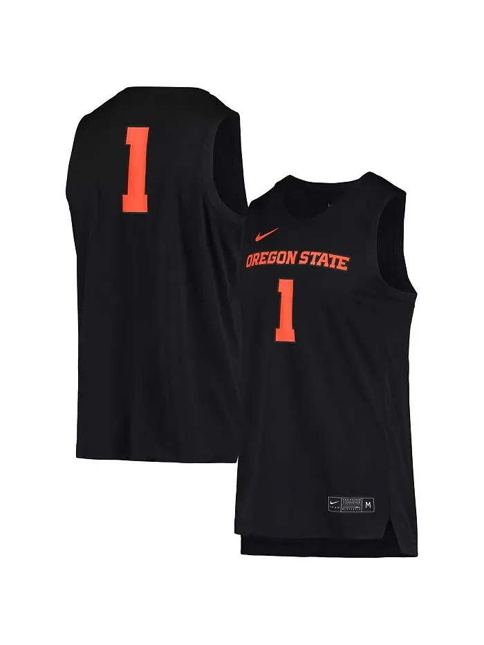 Мужская баскетбольная майка №1 черного цвета Oregon State Beavers Replica Nike — изображение 1 из 3