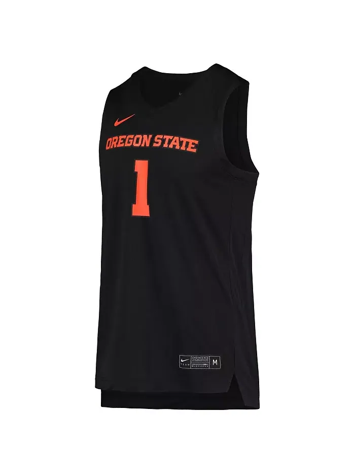 Мужская баскетбольная майка №1 черного цвета Oregon State Beavers Replica Nike — изображение 2 из 3